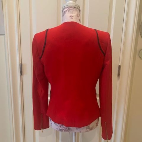 Calvin Klein hot red and gold blazer size 4 - Picture 3 of 3